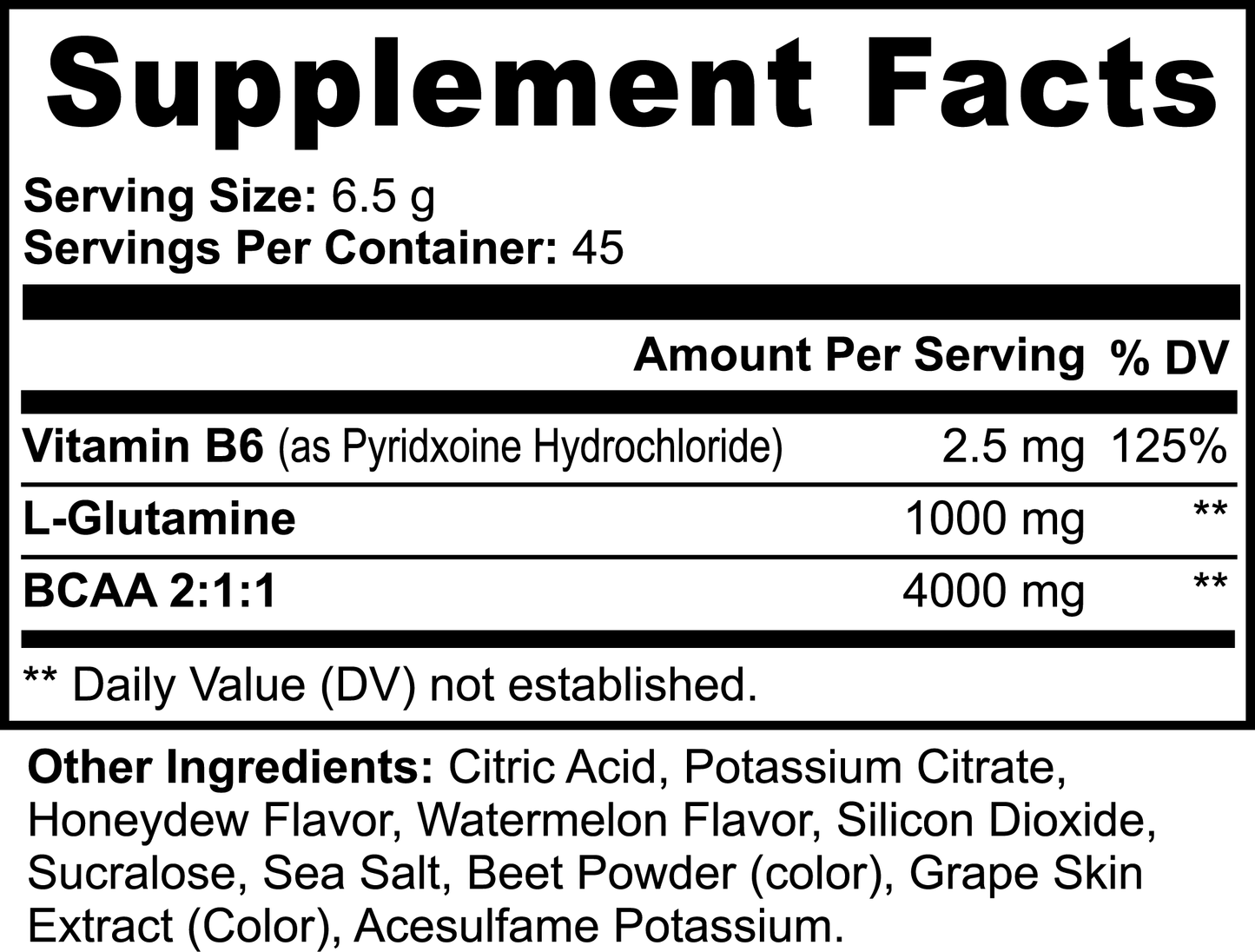 Pretty Dangerous: BCAA Post Workout Powder (Honeydew/Watermelon)