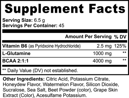 Pretty Dangerous: BCAA Post Workout Powder (Honeydew/Watermelon)